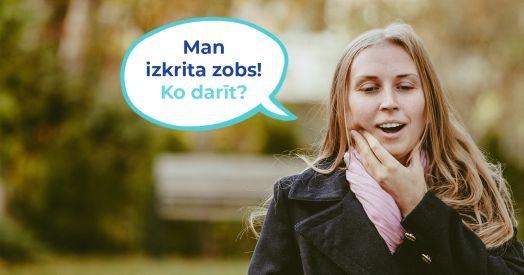 5 vienkārši soļi kā rīkoties, ja izkrīt zobs